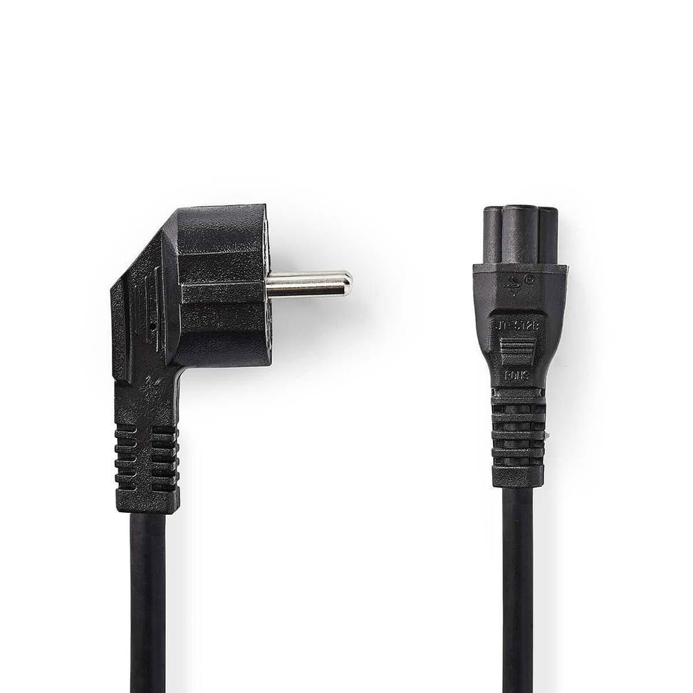 Nedis Câble d'alimentation tripolaire noir - 3 mètres - Coudé — image 3