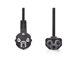 Nedis Câble d'alimentation tripolaire noir - 5 mètres - Coudé