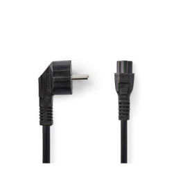 Nedis Câble d'alimentation tripolaire noir - 5 mètres - Coudé