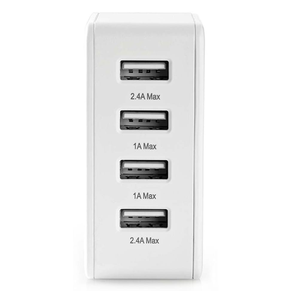 Nedis Chargeur mural USB avec 4 sorties USB-A - Blanc — image 2