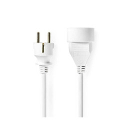 Nedis Lot de 3 rallonges électriques droites blanches - 3 mètres