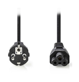 Nedis Lot de 5x Câbles alimentation tripolaire noir - 2 mètres