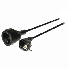 Nedis Rallonge électrique coudée noire - 3 mètres