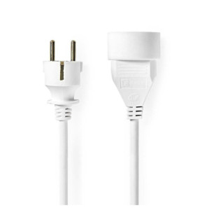 Nedis Rallonge électrique droite blanche - 3...