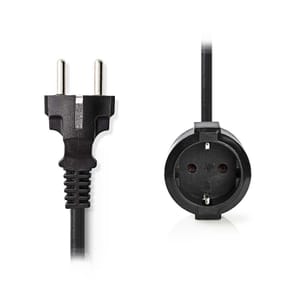 Nedis Rallonge électrique droite noire - 5 mètres