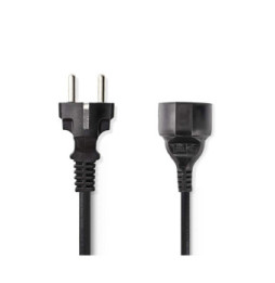 Nedis Rallonge électrique droite noire - 3 mètres