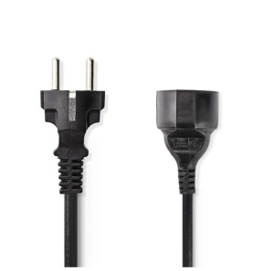 Nedis Rallonge électrique droite noire - 3 mètres