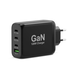 PORT Connect Chargeur Secteur Combo 120W - 2x 100W + 1x 30W USB-C Power Delivery / 1x USB-A