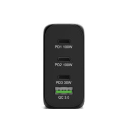 PORT Connect Chargeur Secteur Combo 120W - 2x 100W + 1x 30W USB-C Power Delivery / 1x USB-A