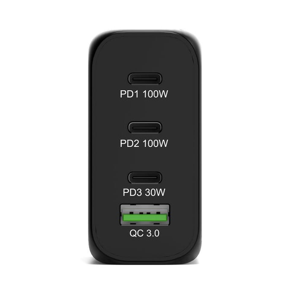 PORT Connect Chargeur Secteur Combo 120W - 2x 100W + 1x 30W USB-C Power Delivery / 1x USB-A — image 4