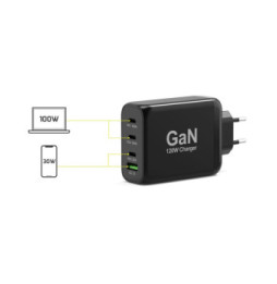 PORT Connect Chargeur Secteur Combo 120W - 2x 100W + 1x 30W USB-C Power Delivery / 1x USB-A