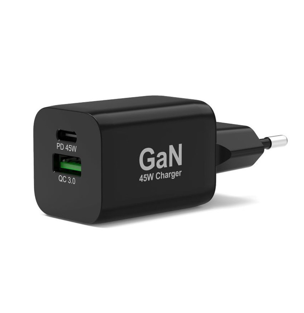 PORT Connect Chargeur Secteur Combo 45W USB-C Power Delivery / USB-A