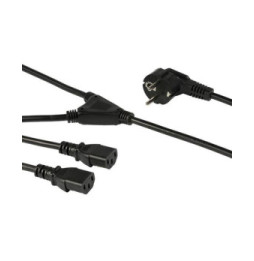 StarTech.com Cordon d'alimentation PC en Y de 2 m avec prise Schuko vers C13, 10A 250V, 18AWG