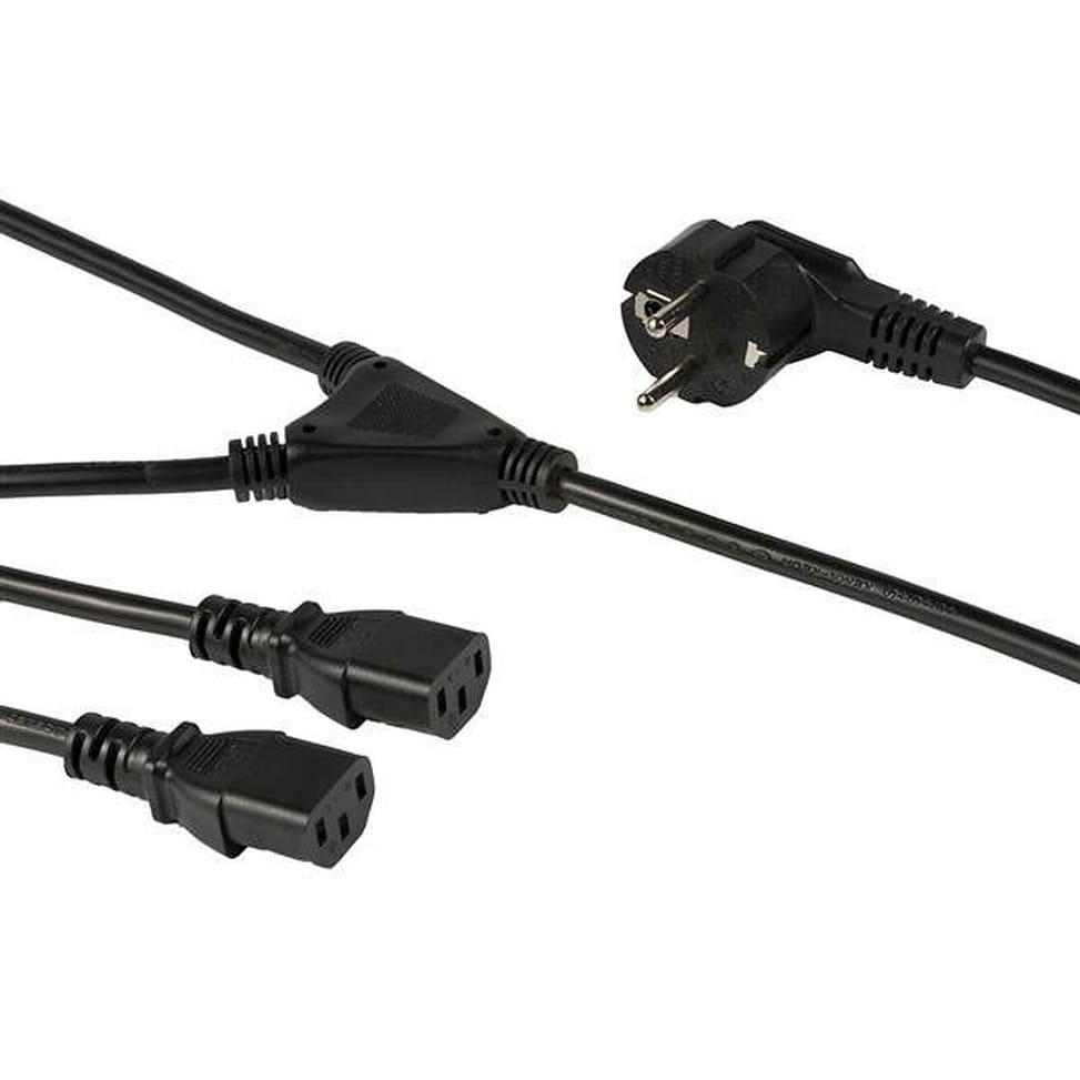 StarTech.com Cordon d'alimentation PC en Y de 2 m avec prise Schuko vers C13, 10A 250V, 18AWG — image 2