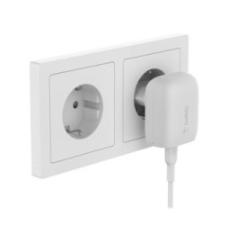 Belkin Chargeur secteur USB-C 20 W avec câble USB-C vers Lightning (Blanc)