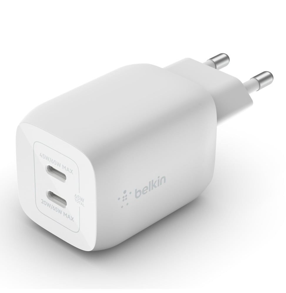 Belkin Chargeur USB-C 65W max pour PC, MacBook et Smartphone