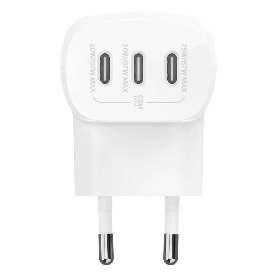 Belkin Chargeur USB-C 67W avec 3 ports USBC pour PC et téléphone — image 2