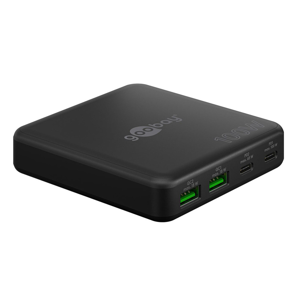Goobay Chargeur USB-C vers 2x USB-A + 2x USB-C PD 100W