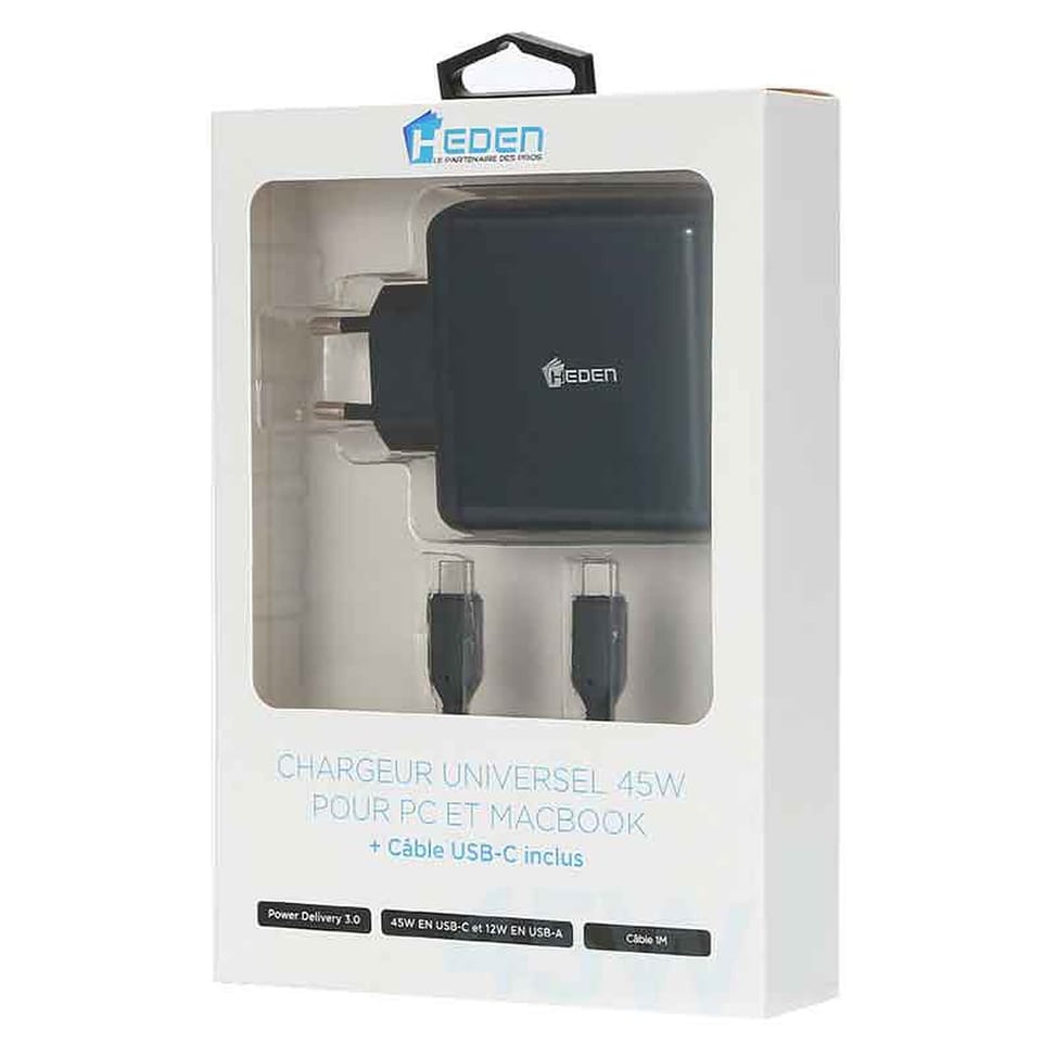 Heden chargeur universel USB-C 45W / USB-A 12W — image 2