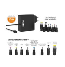 PORT Connect Adaptateur secteur universel 8 embouts 65W
