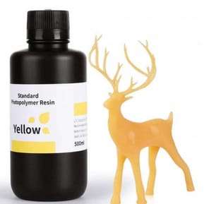 Elegoo Résine LCD Photopolymère Standard (500 g) - Jaune — image 2