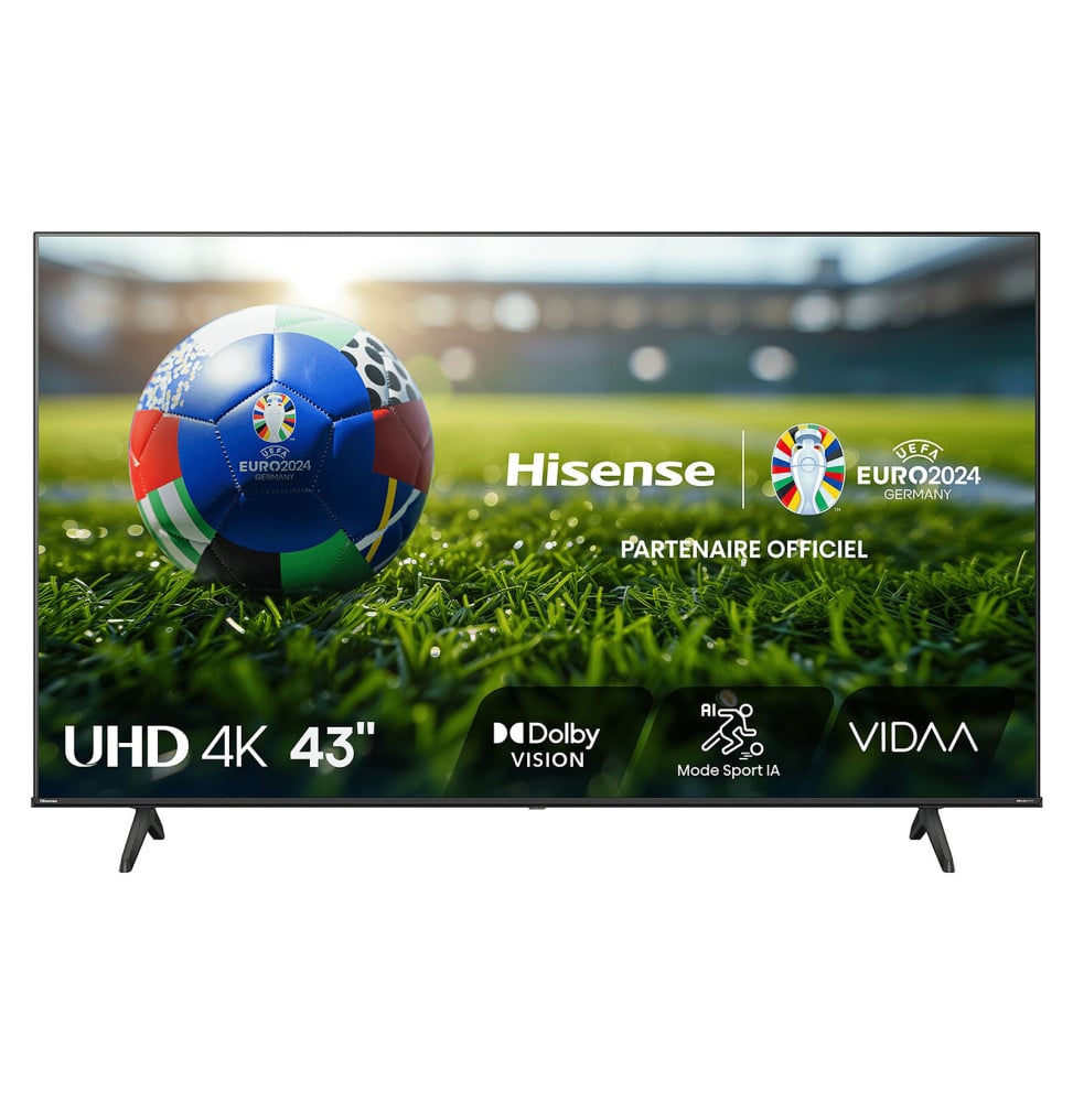 Téléviseur Hisense 43'' Smart UHD 4K 43A6N + Récepteur intégré