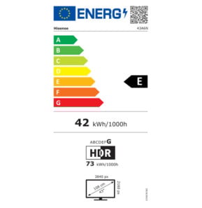 Téléviseur Hisense 43'' Smart UHD 4K 43A6N + Récepteur intégré