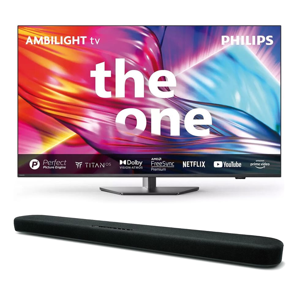 TV Philips The One 65PUS8909/12 + Yamaha SR-B20A Noir — image 1