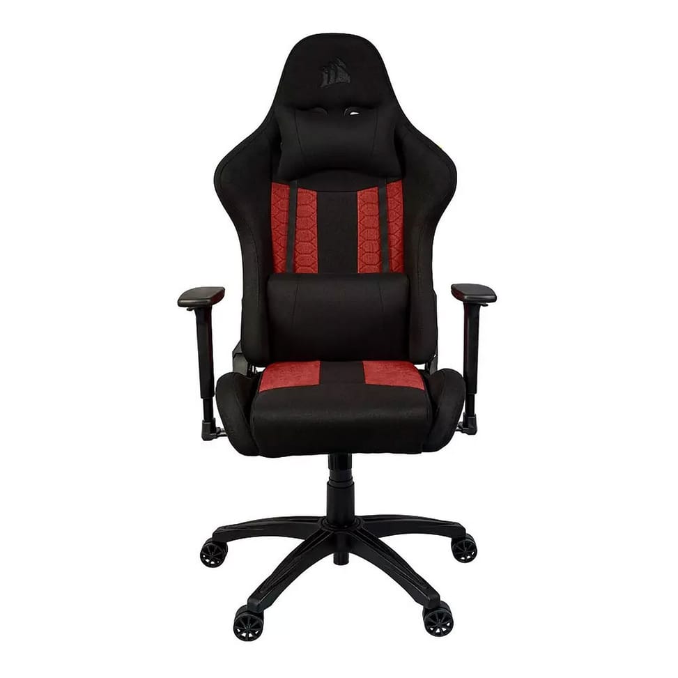 Corsair TC100 Relaxed Fabric (Noir/Rouge) — image 1