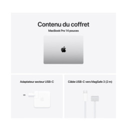 Apple MacBook Pro M4 14 Argent 16 Go/1 To (MW2X3FN/A)