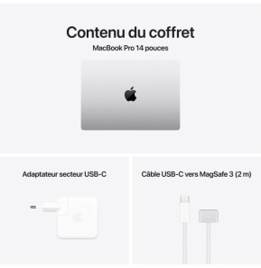 Apple MacBook Pro M4 14 Argent 16 Go/1 To (MW2X3FN/A)