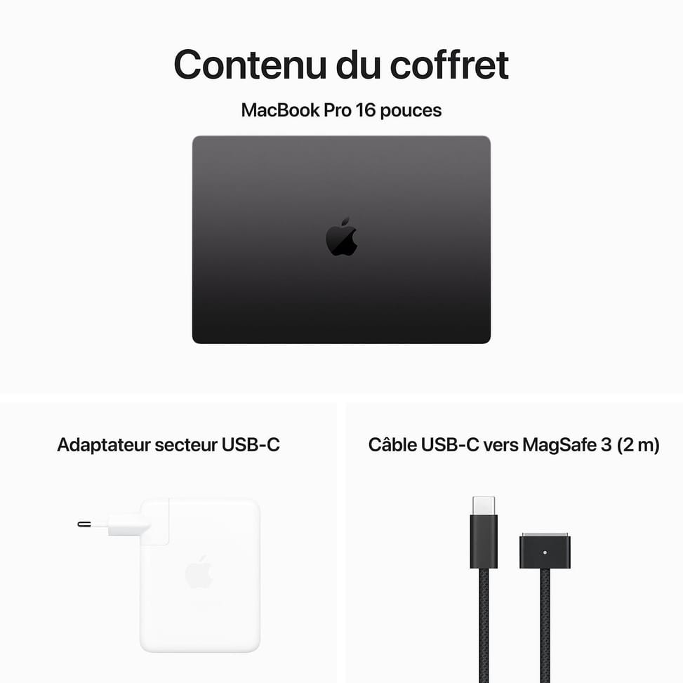 Apple MacBook Pro M3 Pro 16 Noir sidéral 18Go/512 Go (MRW13FN/A) — image 5