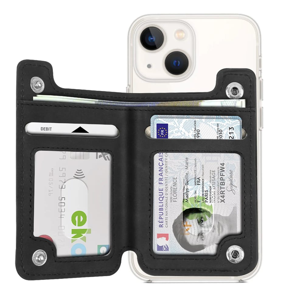 4smarts Porte-cartes MagSafe Protection RFID Fixation Magnétique Sécurisée Noir — image 2