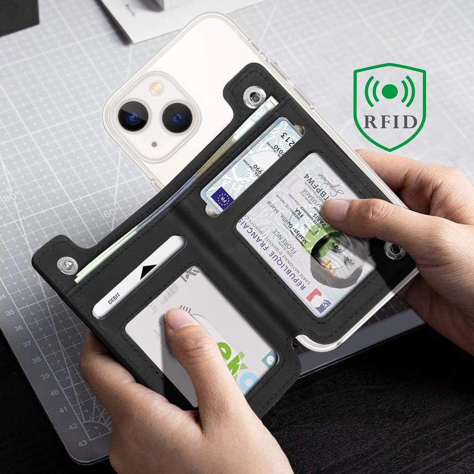 4smarts Porte-cartes MagSafe Protection RFID Fixation Magnétique Sécurisée Noir — image 3