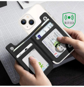 4smarts Porte-cartes MagSafe Protection RFID Fixation Magnétique Sécurisée Noir