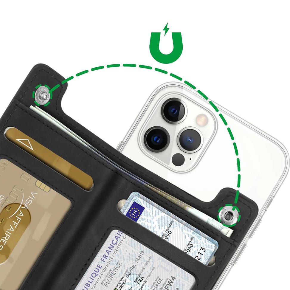 4smarts Porte-cartes MagSafe Protection RFID Fixation Magnétique Sécurisée Noir — image 4