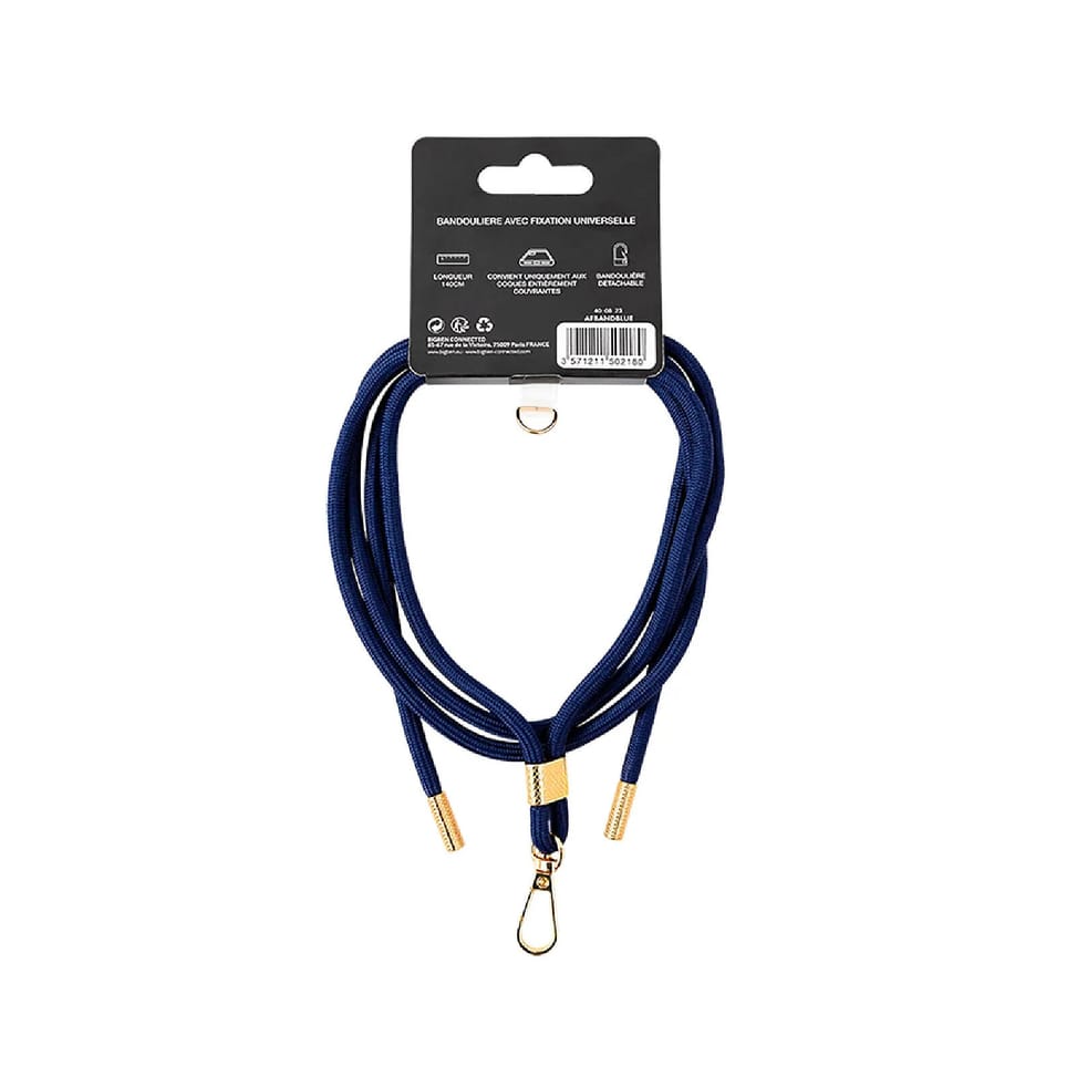 ARTEFAKT Bandoulière pour Smartphone Universelle avec Système de Fixation sur Coque Bleu marine — image 2