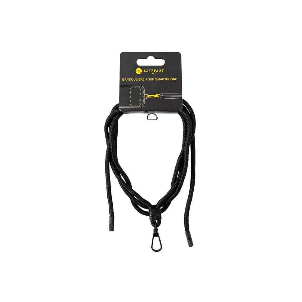 ARTEFAKT Bandoulière pour Smartphone Universelle avec Système de Fixation sur Coque Noir — image 3