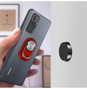 Avizar Bague De Support Smartphone Magnétique Et Rotatif - Rouge