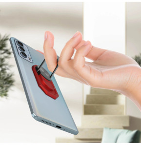 Avizar Bague De Support Smartphone Magnétique Et Rotatif - Rouge