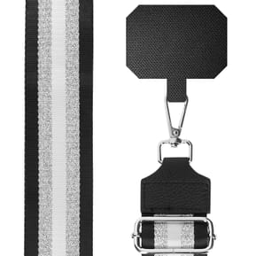 Avizar Bandoulière collection Lines Noir et Argent pour Sac et Smartphone — image 2