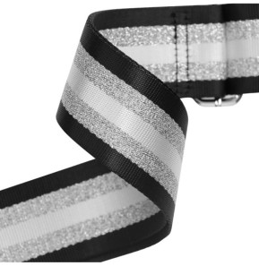 Avizar Bandoulière collection Lines Noir et Argent pour Sac et Smartphone