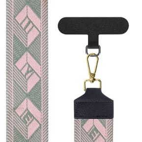 Avizar Bandoulière de Téléphone, Collection Ethnik Khaki Bogolan Vert Kaki / Rose — image 2