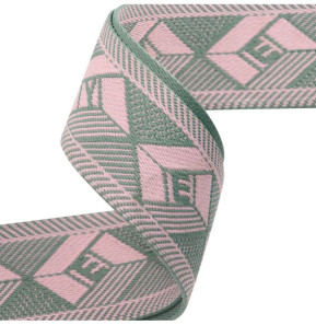 Avizar Bandoulière de Téléphone, Collection Ethnik Khaki Bogolan Vert Kaki / Rose
