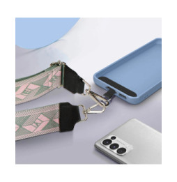 Avizar Bandoulière de Téléphone, Collection Ethnik Khaki Bogolan Vert Kaki / Rose