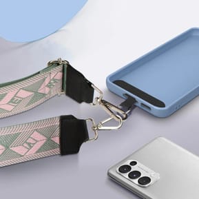 Avizar Bandoulière de Téléphone, Collection Ethnik Khaki Bogolan Vert Kaki / Rose — image 4