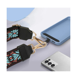Avizar Bandoulière de Téléphone, Collection Ethnik Lake Blue Noir