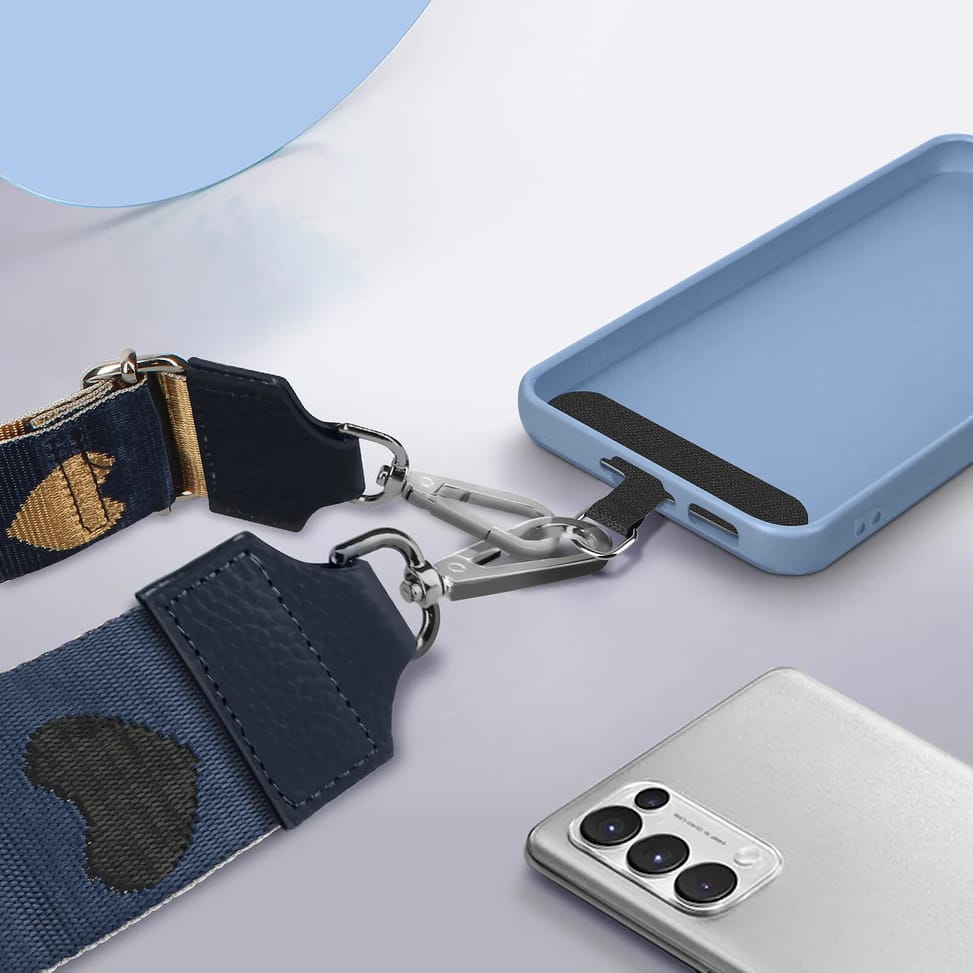 Avizar Bandoulière modèle Motif Coeur Bleu Nuit pour Sac et Smartphone — image 4