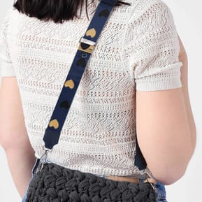 Avizar Bandoulière modèle Motif Coeur Bleu Nuit pour Sac et Smartphone — image 5