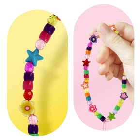 Avizar Bijou de Téléphone 25 cm Perles Fleurs et Étoiles Pratique Multicolore — image 5